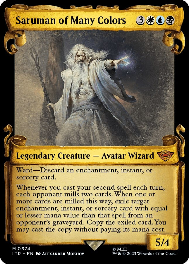Image for Saruman of Many Colors (Showcase Scrolls) (674) (LTR) - Magic: The Gathering
