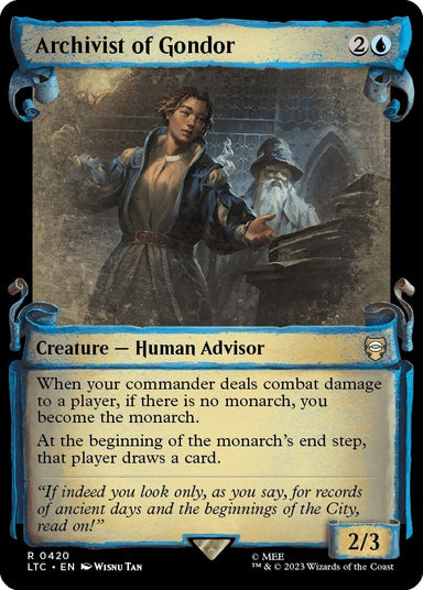 Image for Archivist of Gondor (Showcase Scrolls) (420) - Magic: The Gathering