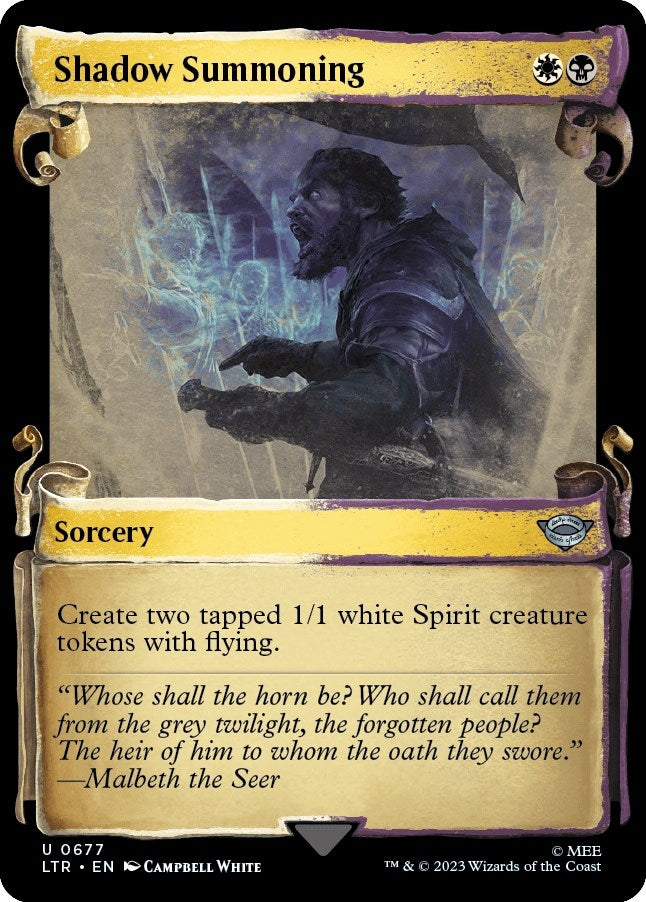 Image for Shadow Summoning (Showcase Scrolls) (677) (LTR) - Magic: The Gathering