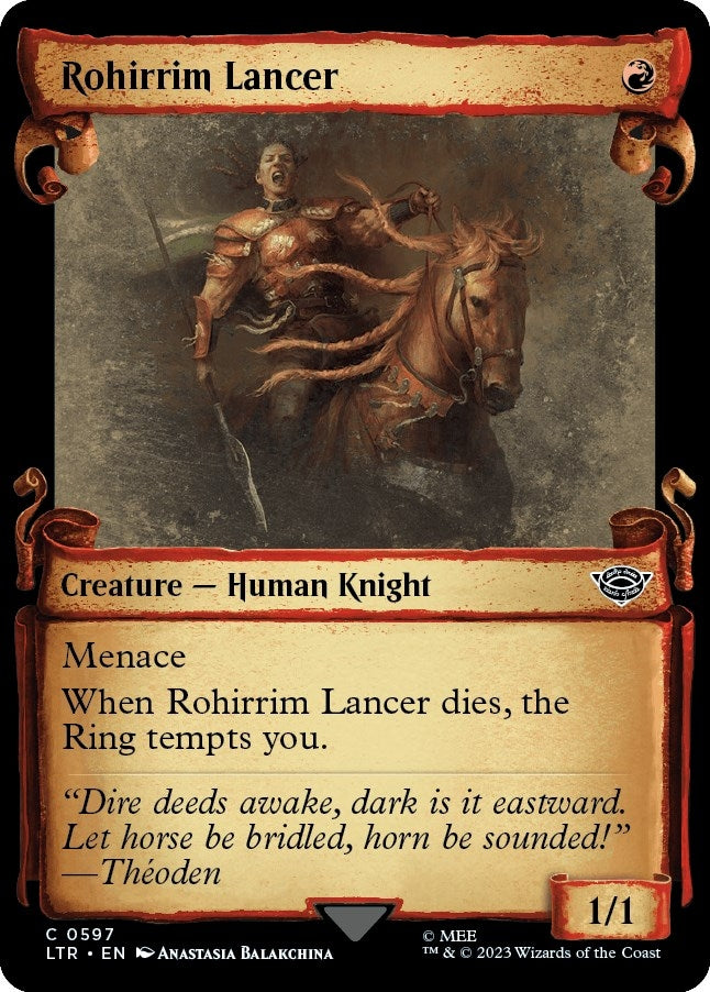 Image for Rohirrim Lancer (Showcase Scrolls) (597) (LTR) - Magic: The Gathering