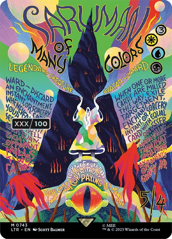 Image for Saruman of Many Colors (Borderless Poster) (Serial Numbered) (743) (LTR) - Magic: The Gathering