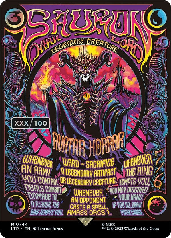 Image for Sauron, the Dark Lord (Borderless Poster) (Serial Numbered) (744) (LTR) - Magic: The Gathering