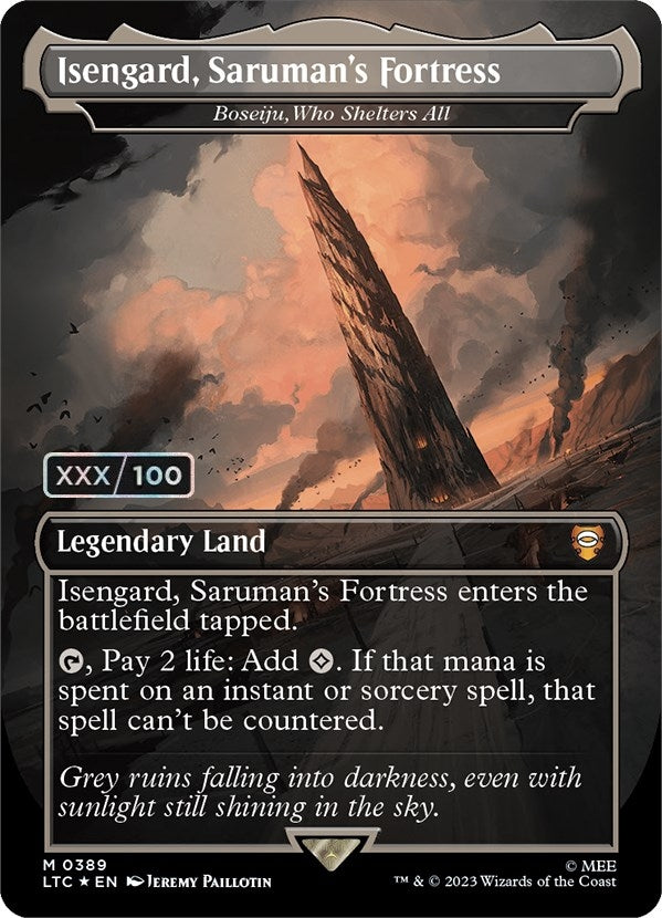 Image for Isengard, Saruman's Fortress - Boseiju, Who Shelters All (Serial Numbered) (389) - Magic: The Gathering
