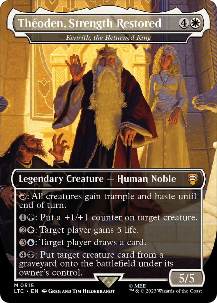 Image for Theoden, Strength Restored - Kenrith, the Returned King (Borderless) (515) - Magic: The Gathering