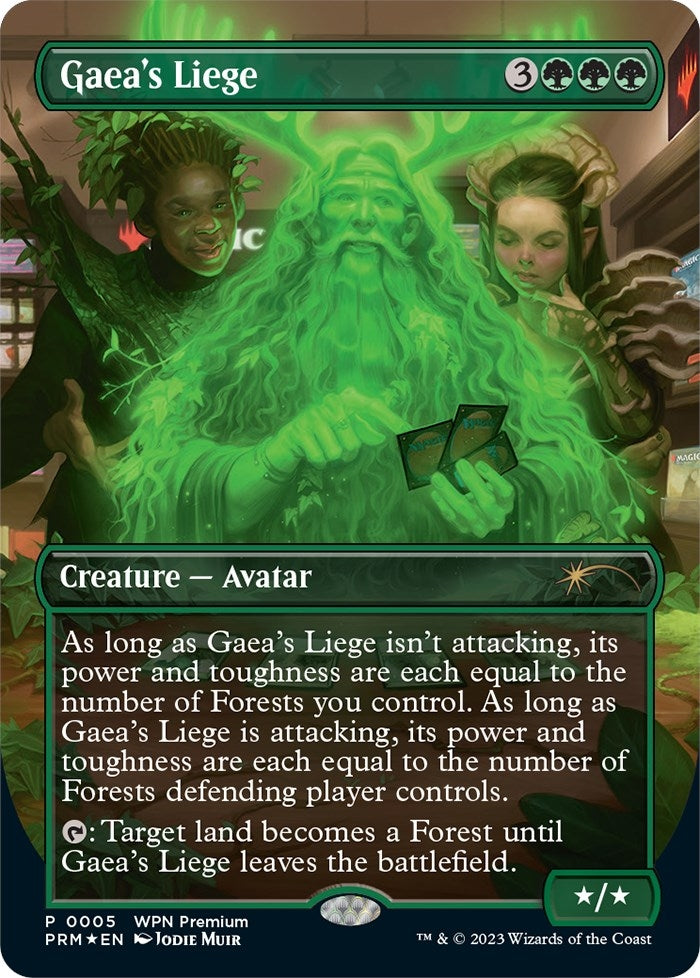 Image for Gaea's Liege (Borderless) (5) (WPN & Gateway Promos) - Magic: The Gathering