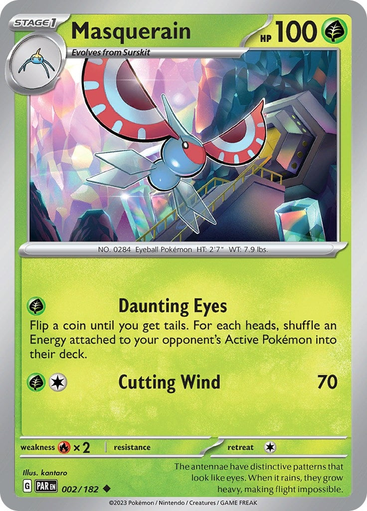 Image for Masquerain (002/182) (SV04: Paradox Rift) (PAR) - Pokemon