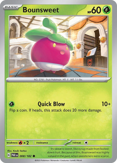 Image for Bounsweet (008/182) (SV04: Paradox Rift) (PAR) - Pokemon