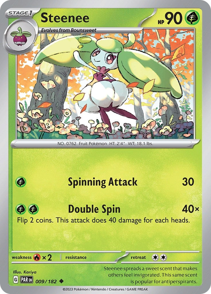 Image for Steenee (009/182) (SV04: Paradox Rift) (PAR) - Pokemon