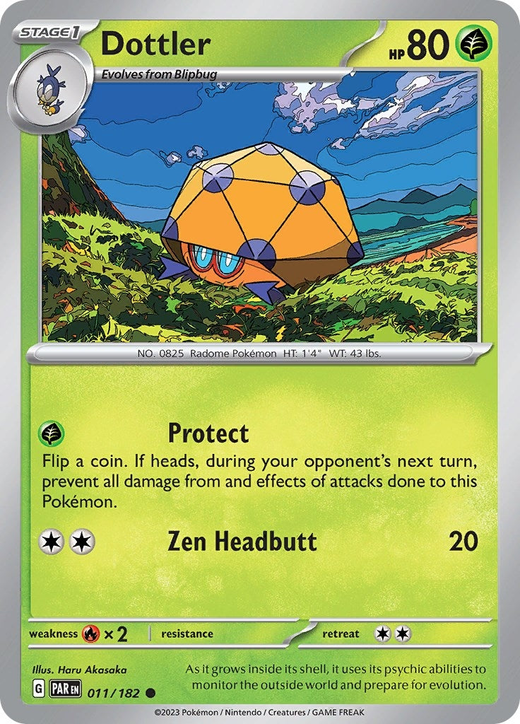 Image for Dottler (011/182) (SV04: Paradox Rift) (PAR) - Pokemon
