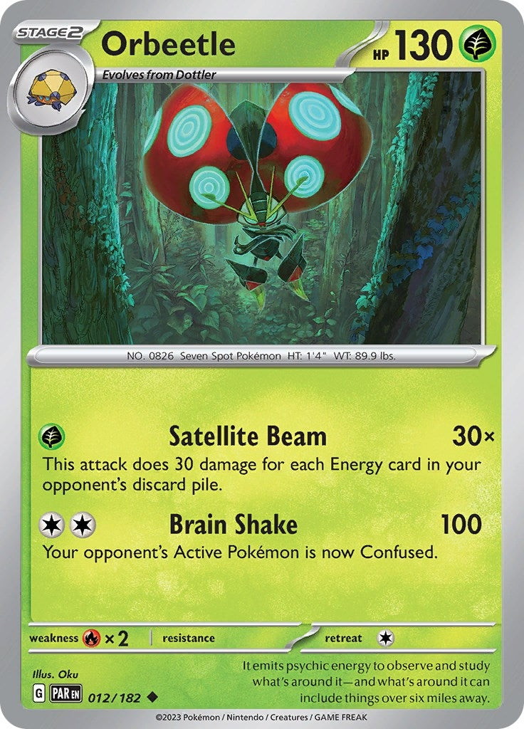 Image for Orbeetle (012/182) (SV04: Paradox Rift) (PAR) - Pokemon