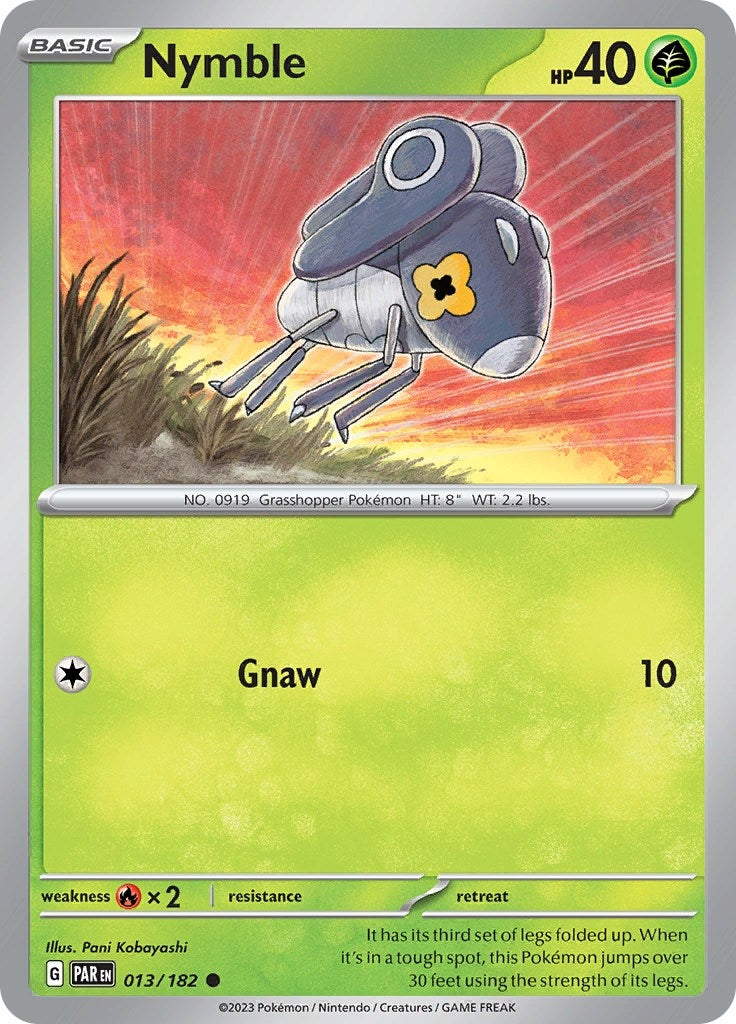 Image for Nymble (013/182) (SV04: Paradox Rift) (PAR) - Pokemon