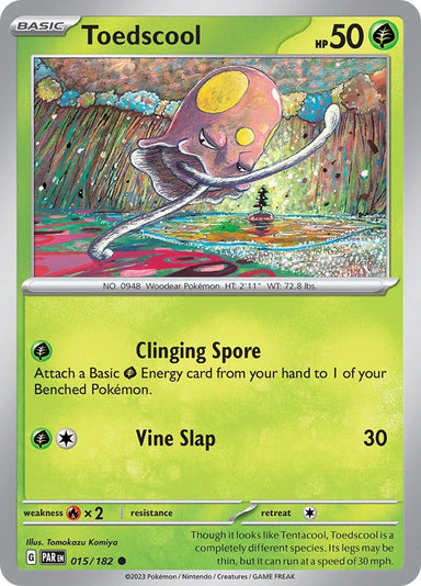 Image for Toedscool (015/182) (SV04: Paradox Rift) (PAR) - Pokemon