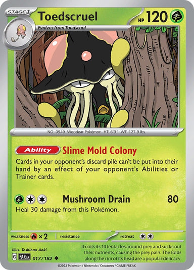 Image for Toedscruel (017/182) (SV04: Paradox Rift) (PAR) - Pokemon