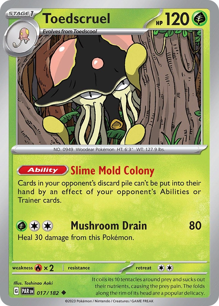 Image for Toedscruel (017/182) (SV04: Paradox Rift) (PAR) - Pokemon