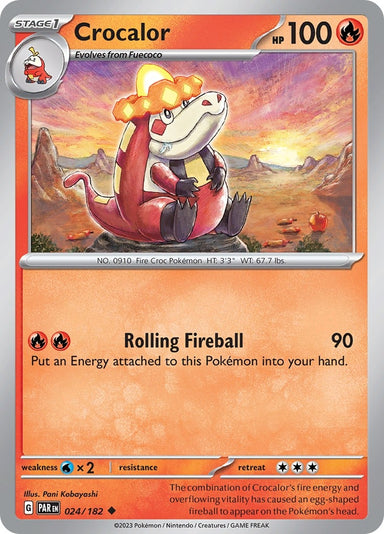 Image for Crocalor (024/182) (SV04: Paradox Rift) (PAR) - Pokemon