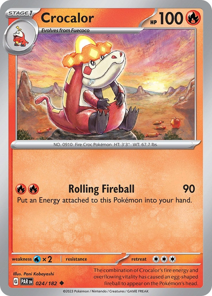 Image for Crocalor (024/182) (SV04: Paradox Rift) (PAR) - Pokemon