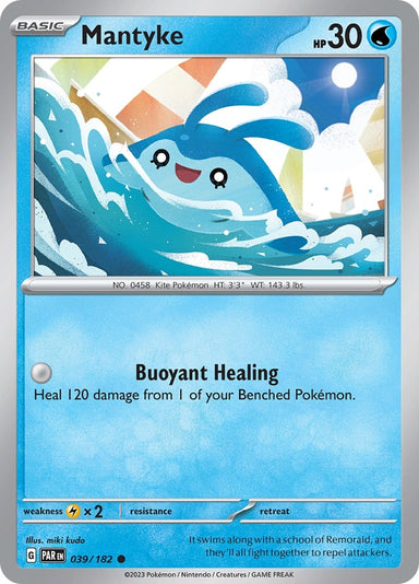 Image for Mantyke (039/182) (SV04: Paradox Rift) (PAR) - Pokemon