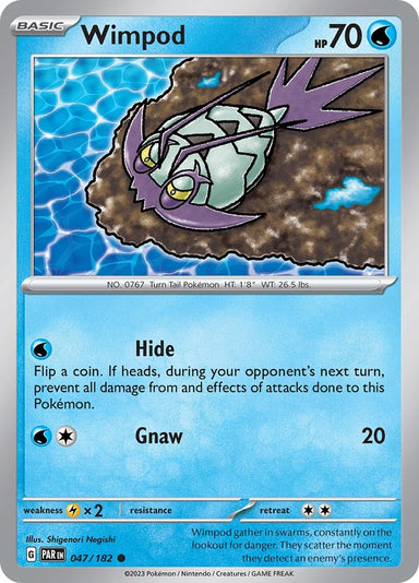 Image for Wimpod (047/182) (SV04: Paradox Rift) (PAR) - Pokemon