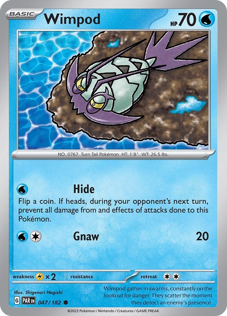 Image for Wimpod (047/182) (SV04: Paradox Rift) (PAR) - Pokemon