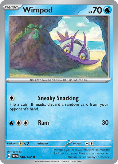 Image for Wimpod (048/182) (SV04: Paradox Rift) (PAR) - Pokemon