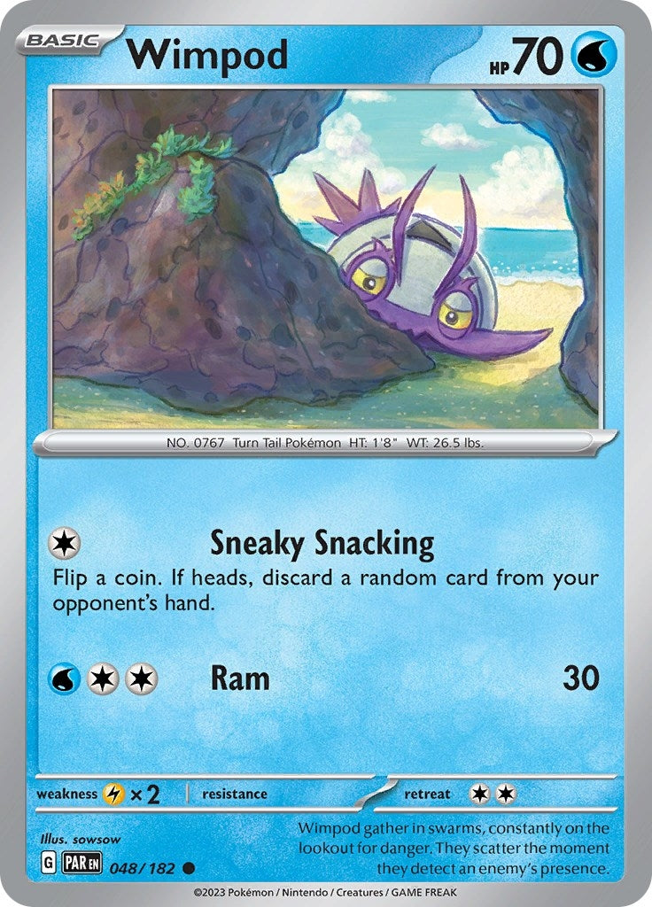 Image for Wimpod (048/182) (SV04: Paradox Rift) (PAR) - Pokemon