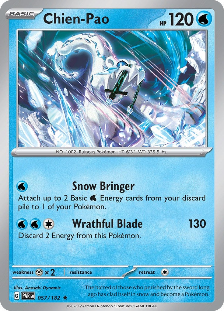 Image for Chien-Pao (057/182) (SV04: Paradox Rift) (PAR) - Pokemon