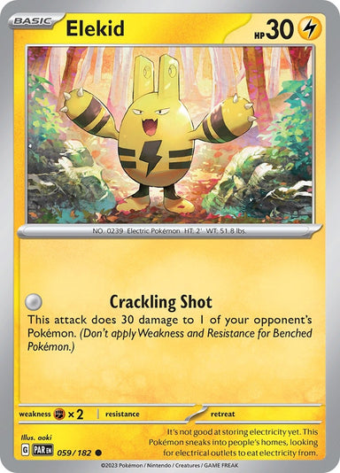 Image for Elekid (059/182) (SV04: Paradox Rift) (PAR) - Pokemon