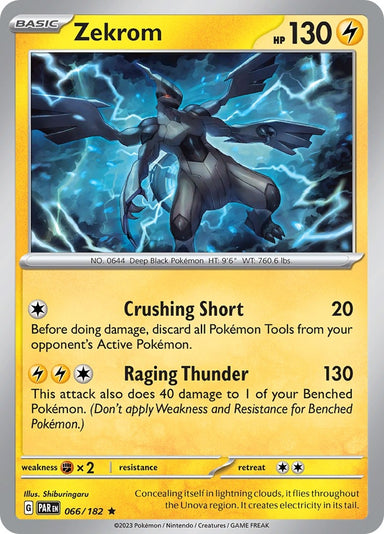 Image for Zekrom (066/182) (SV04: Paradox Rift) (PAR) - Pokemon
