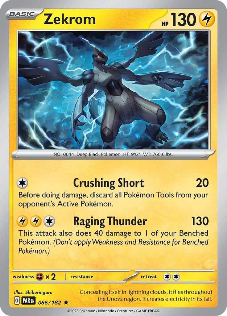 Image for Zekrom (066/182) (SV04: Paradox Rift) (PAR) - Pokemon