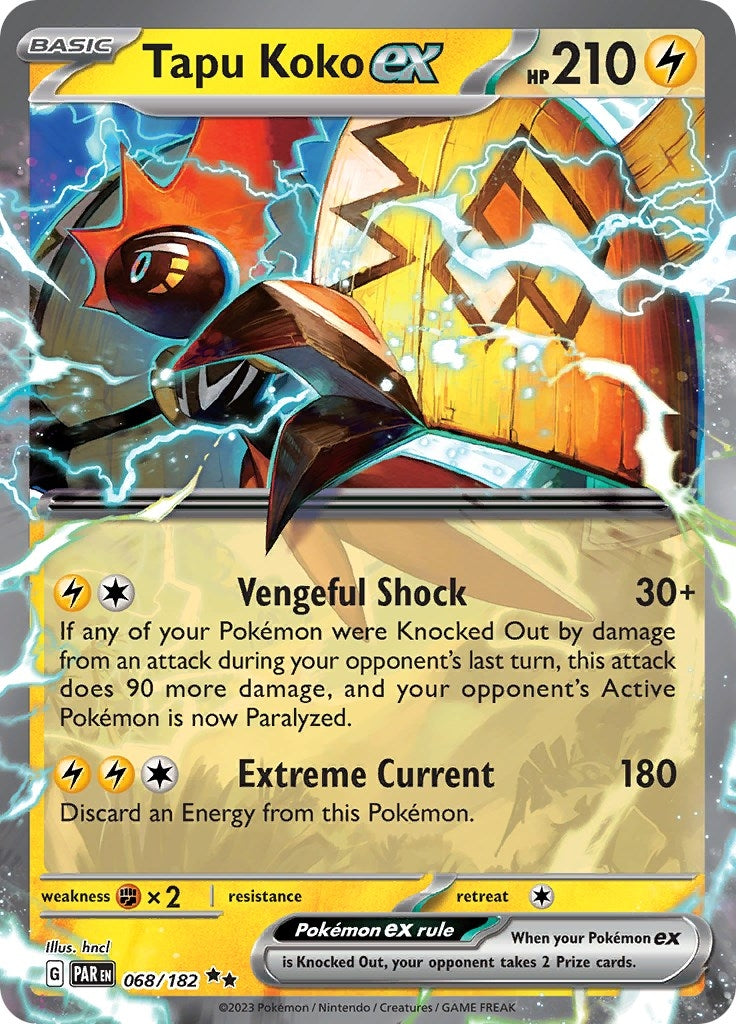 Image for Tapu Koko ex (068/182) (SV04: Paradox Rift) (PAR) - Pokemon