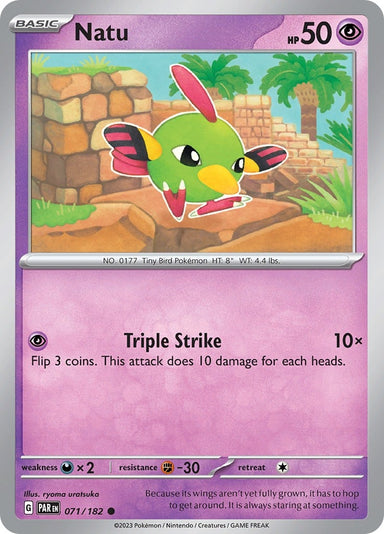 Image for Natu (071/182) (SV04: Paradox Rift) (PAR) - Pokemon
