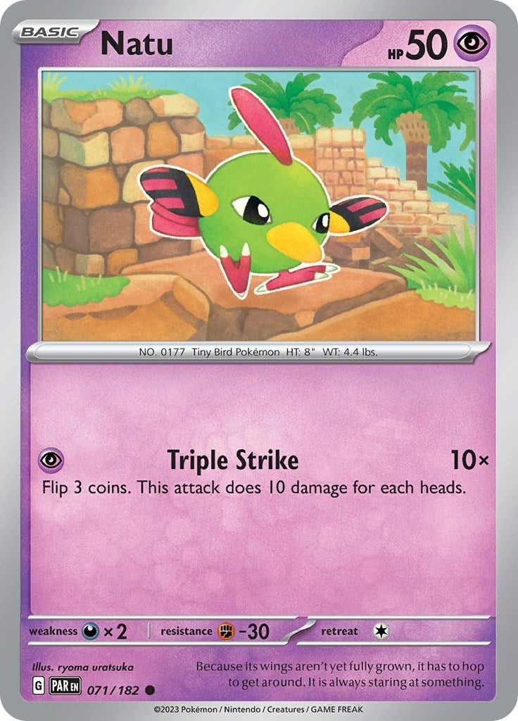 Image for Natu (071/182) (SV04: Paradox Rift) (PAR) - Pokemon