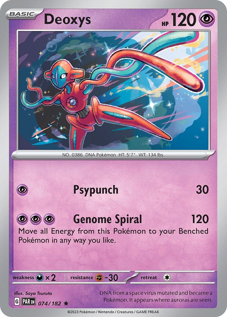 Image for Deoxys (074/182) (SV04: Paradox Rift) (PAR) - Pokemon