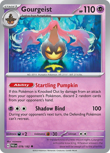 Image for Gourgeist (078/182) (SV04: Paradox Rift) (PAR) - Pokemon