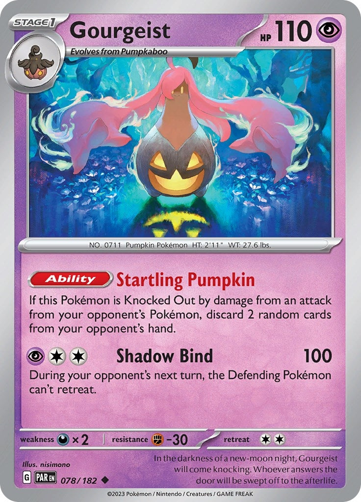 Image for Gourgeist (078/182) (SV04: Paradox Rift) (PAR) - Pokemon