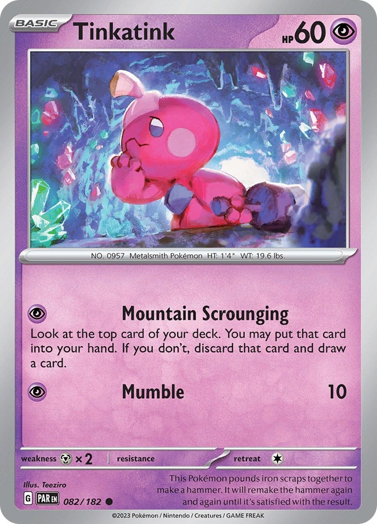 Image for Tinkatink (082/182) (SV04: Paradox Rift) (PAR) - Pokemon