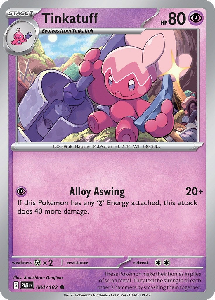 Image for Tinkatuff (084/182) (SV04: Paradox Rift) (PAR) - Pokemon