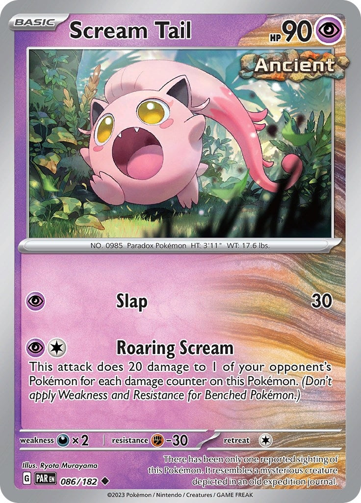 Image for Scream Tail (086/182) (SV04: Paradox Rift) (PAR) - Pokemon