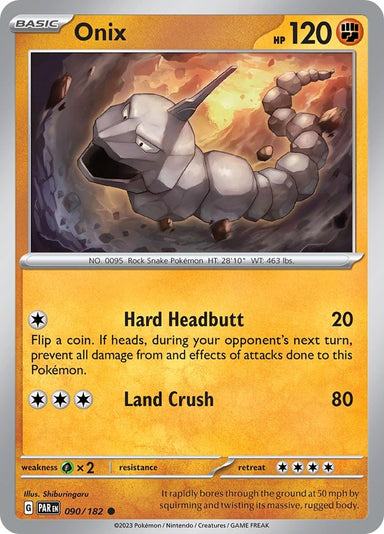 Image for Onix (090/182) (SV04: Paradox Rift) (PAR) - Pokemon