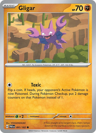 Image for Gligar (091/182) (SV04: Paradox Rift) (PAR) - Pokemon