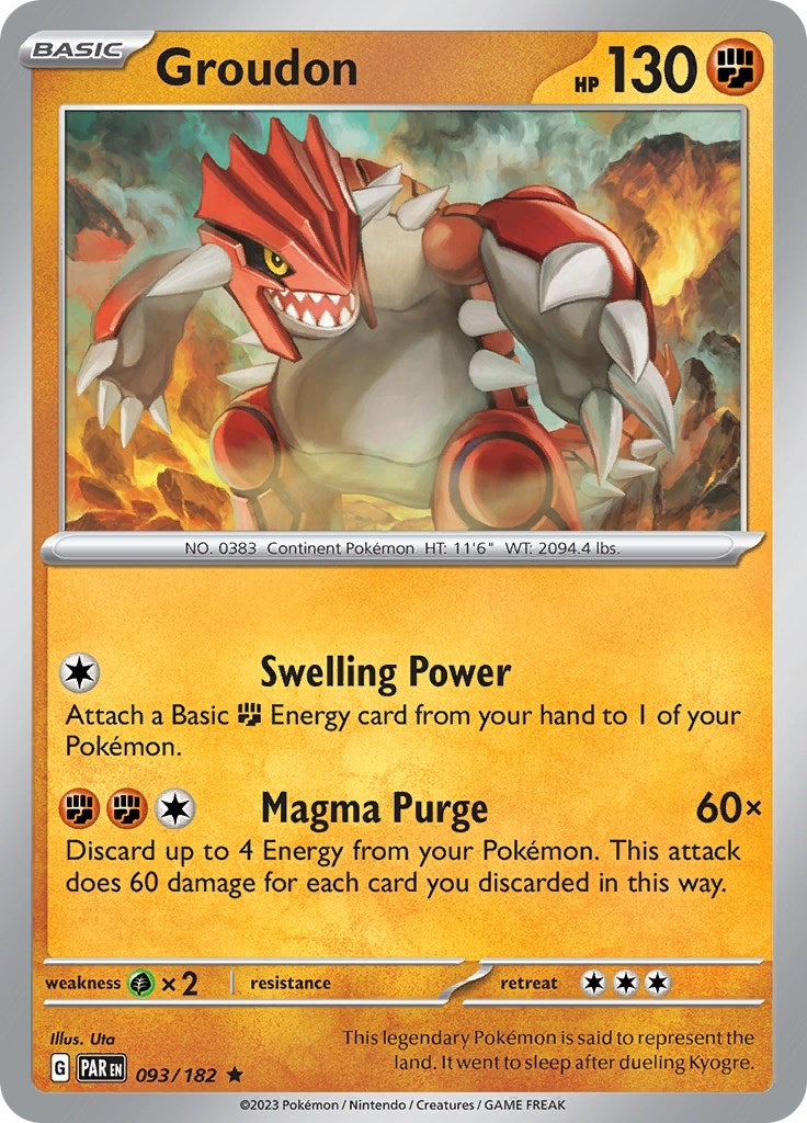 Image for Groudon (093/182) (SV04: Paradox Rift) (PAR) - Pokemon