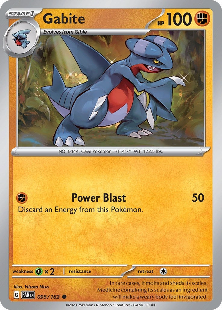 Image for Gabite (095/182) (SV04: Paradox Rift) (PAR) - Pokemon