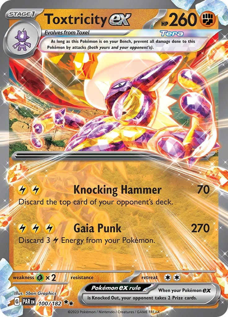 Image for Toxtricity ex (100/182) (SV04: Paradox Rift) (PAR) - Pokemon