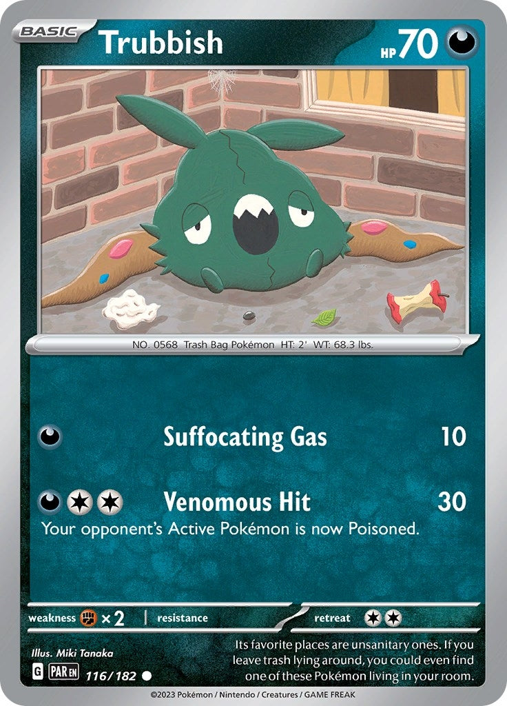 Image for Trubbish (116/182) (SV04: Paradox Rift) (PAR) - Pokemon