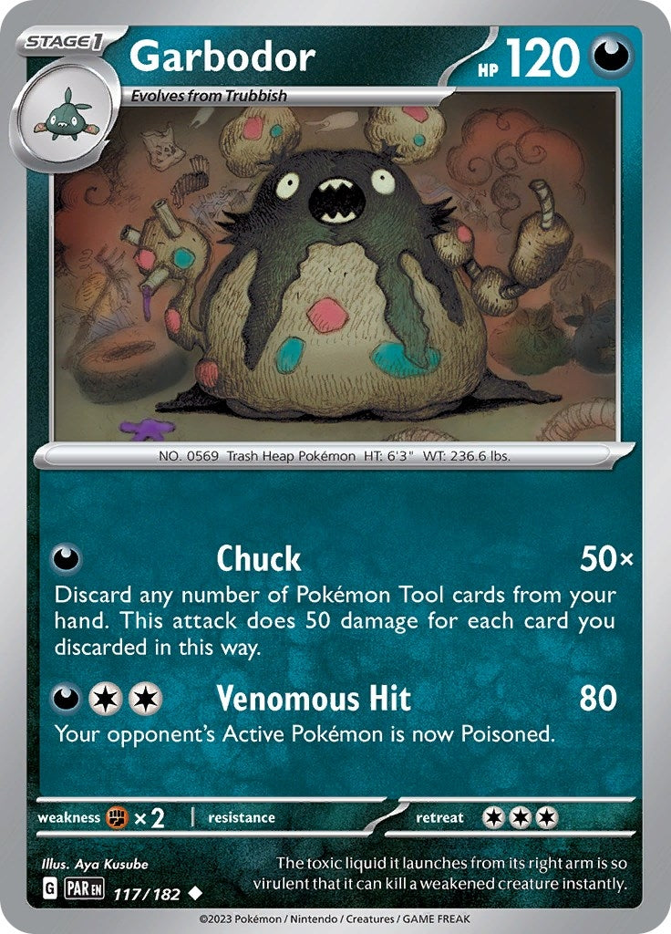 Image for Garbodor (117/182) (SV04: Paradox Rift) (PAR) - Pokemon