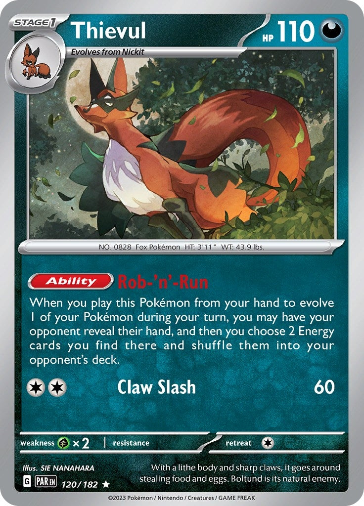 Image for Thievul (120/182) (SV04: Paradox Rift) (PAR) - Pokemon