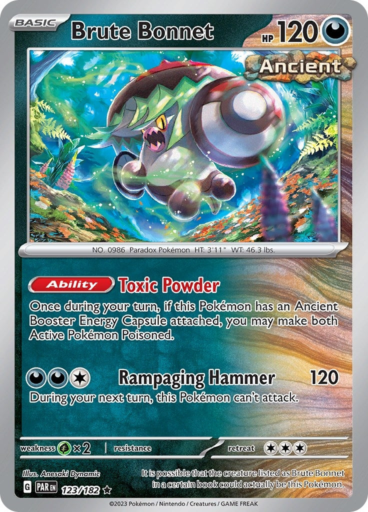 Image for Brute Bonnet (123/182) (SV04: Paradox Rift) (PAR) - Pokemon