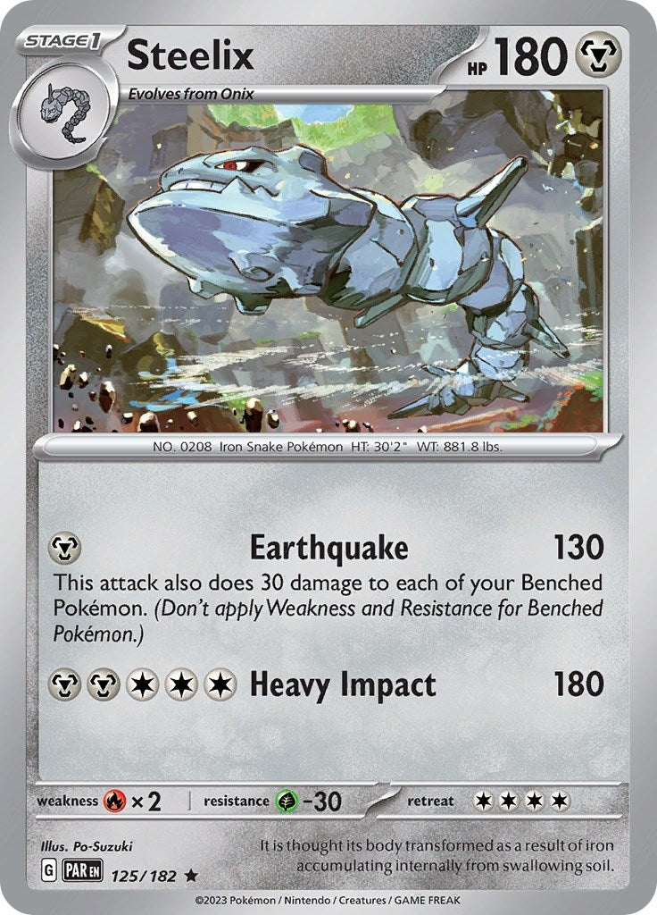 Image for Steelix (125/182) (SV04: Paradox Rift) (PAR) - Pokemon