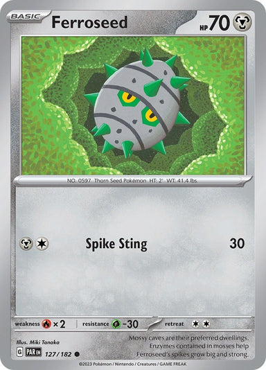 Image for Ferroseed (127/182) (SV04: Paradox Rift) (PAR) - Pokemon