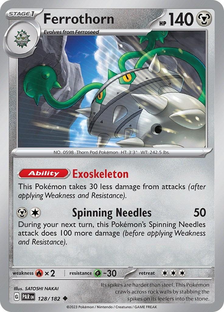 Image for Ferrothorn (128/182) (SV04: Paradox Rift) (PAR) - Pokemon